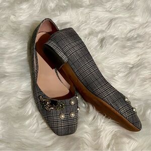 J. Crew Women’s Bejeweled & Tweed Ballet Flat, Size 10.5